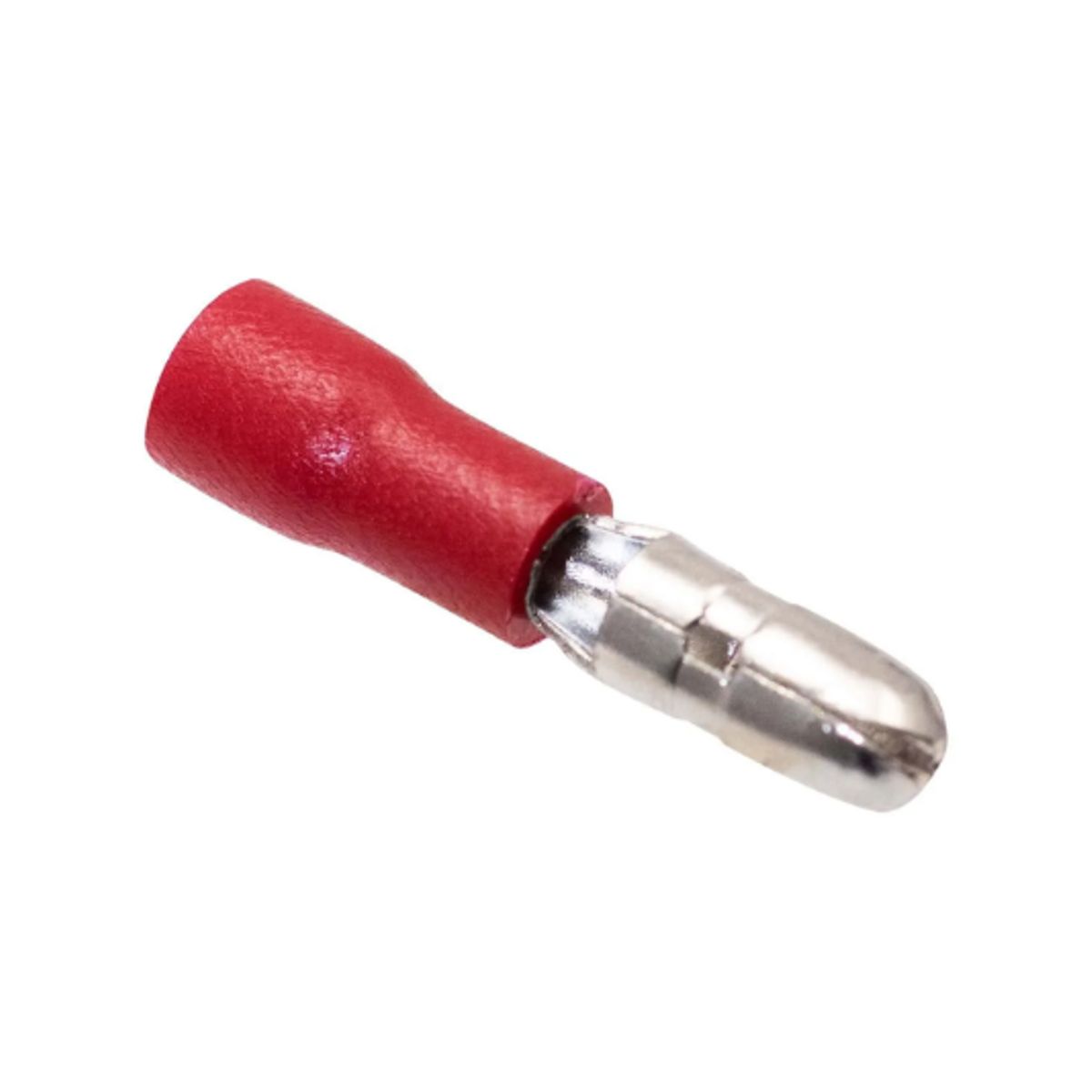 GENERICO - Terminal Aislado Macho Tipo Bala Rojo 22-16AWG  x 100 Unidades