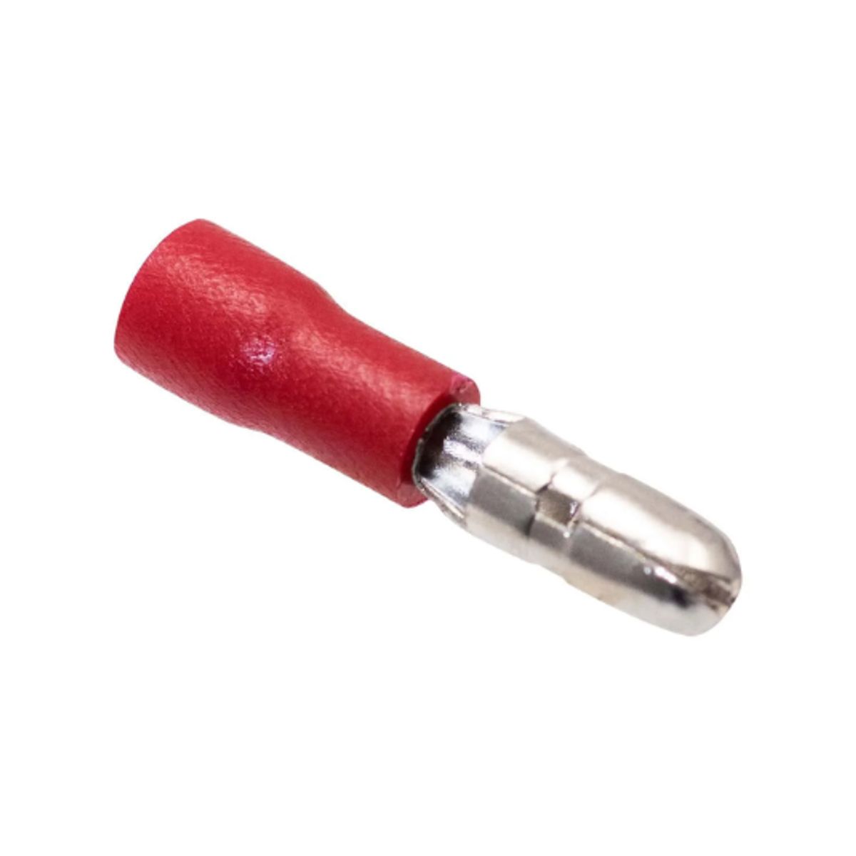 GENERICO - Terminal Aislado Macho Tipo Bala Rojo 22-16AWG  x 100 Unidades
