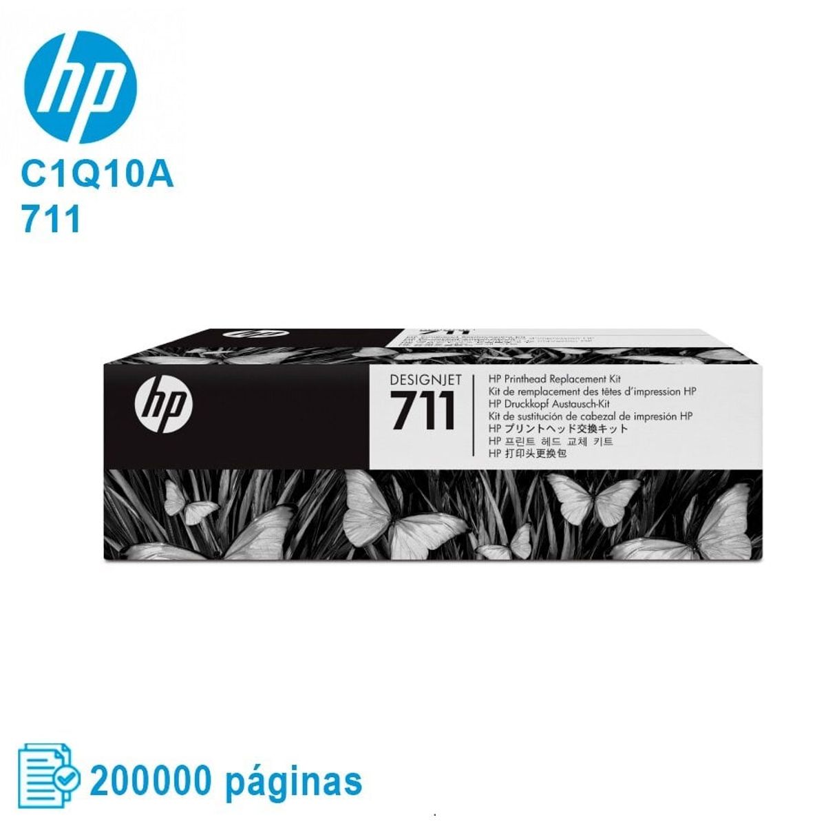 HP - Cabezal HP 711 Cyan Magenta Amarillo Negro C1Q10A