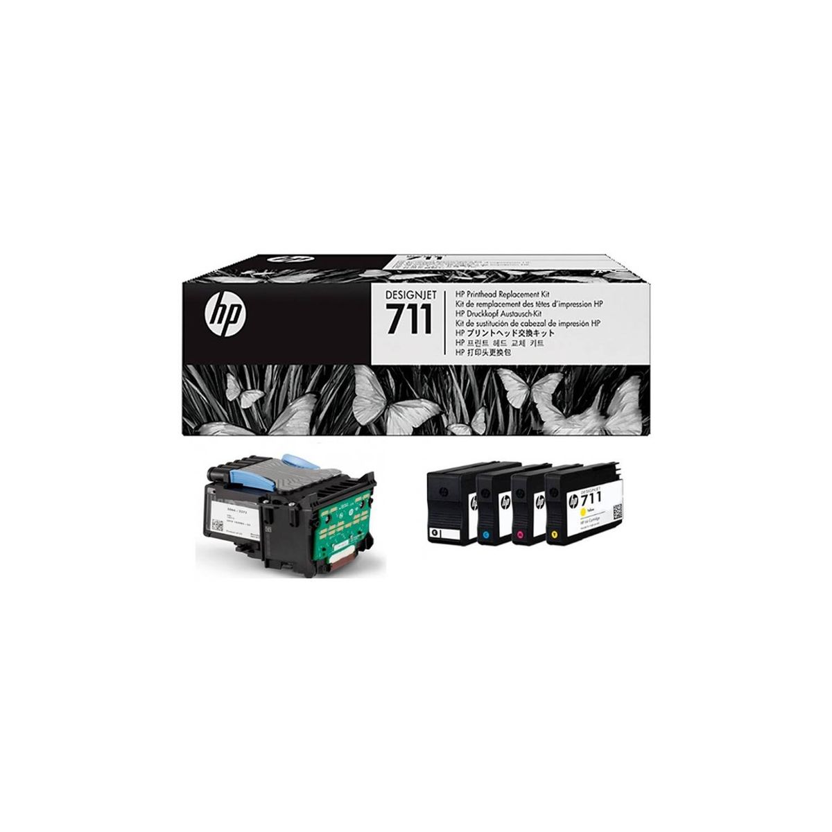 HP - Cabezal HP 711 Cyan Magenta Amarillo Negro C1Q10A