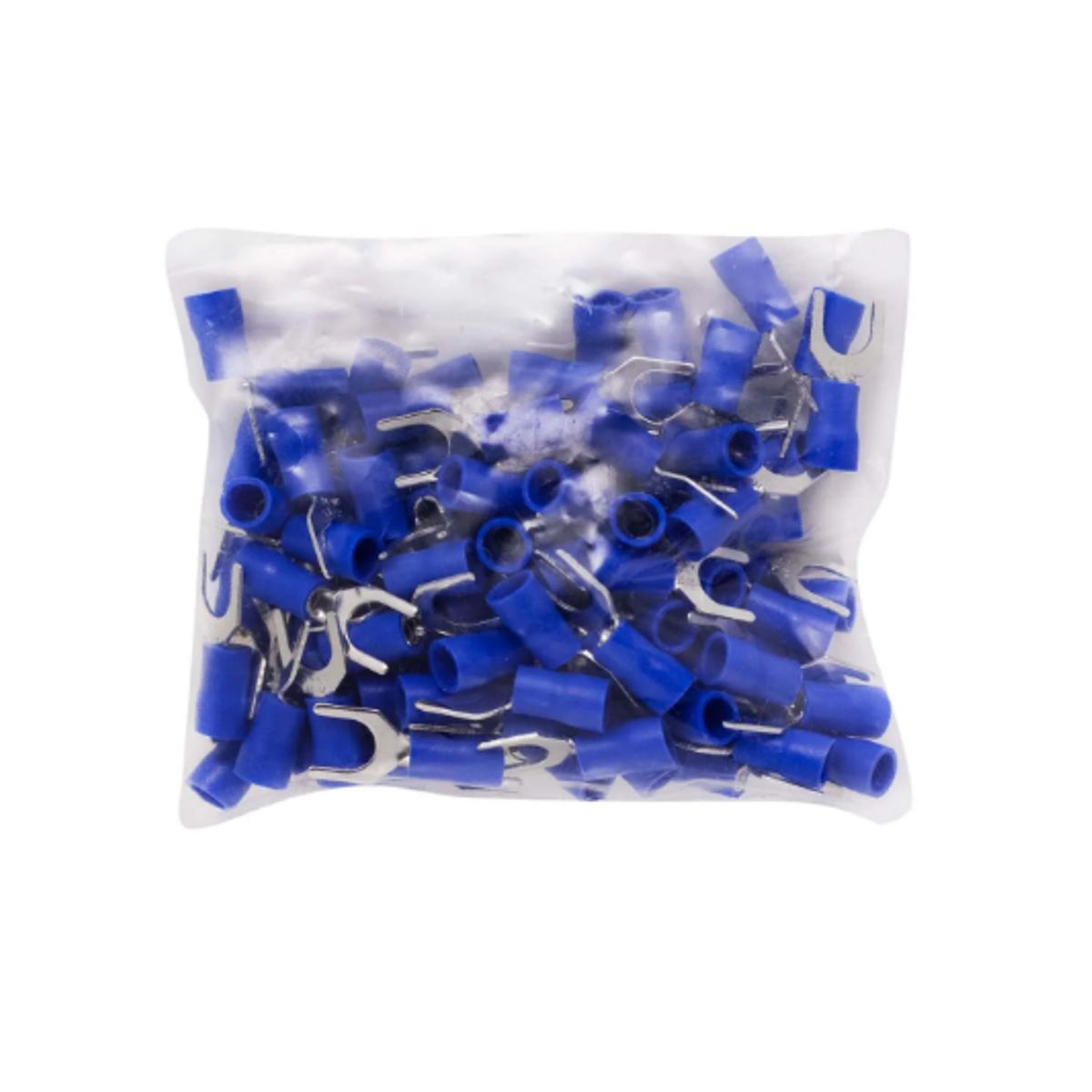 GENERICO - Terminal Aislado Tipo Herradura Azul 1/4″ 14-12 AWG SVS-2-6 x 100 Unidades