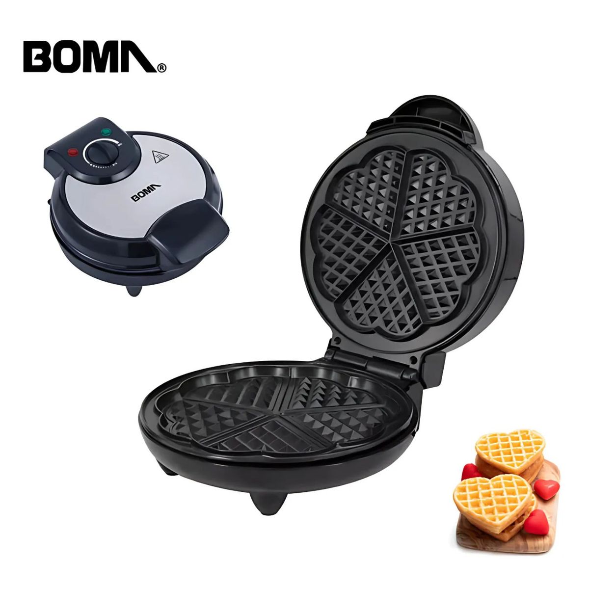 ROHS - Máquina Eléctrica Para Hacer Waffles Con Forma De Corazón - Boma