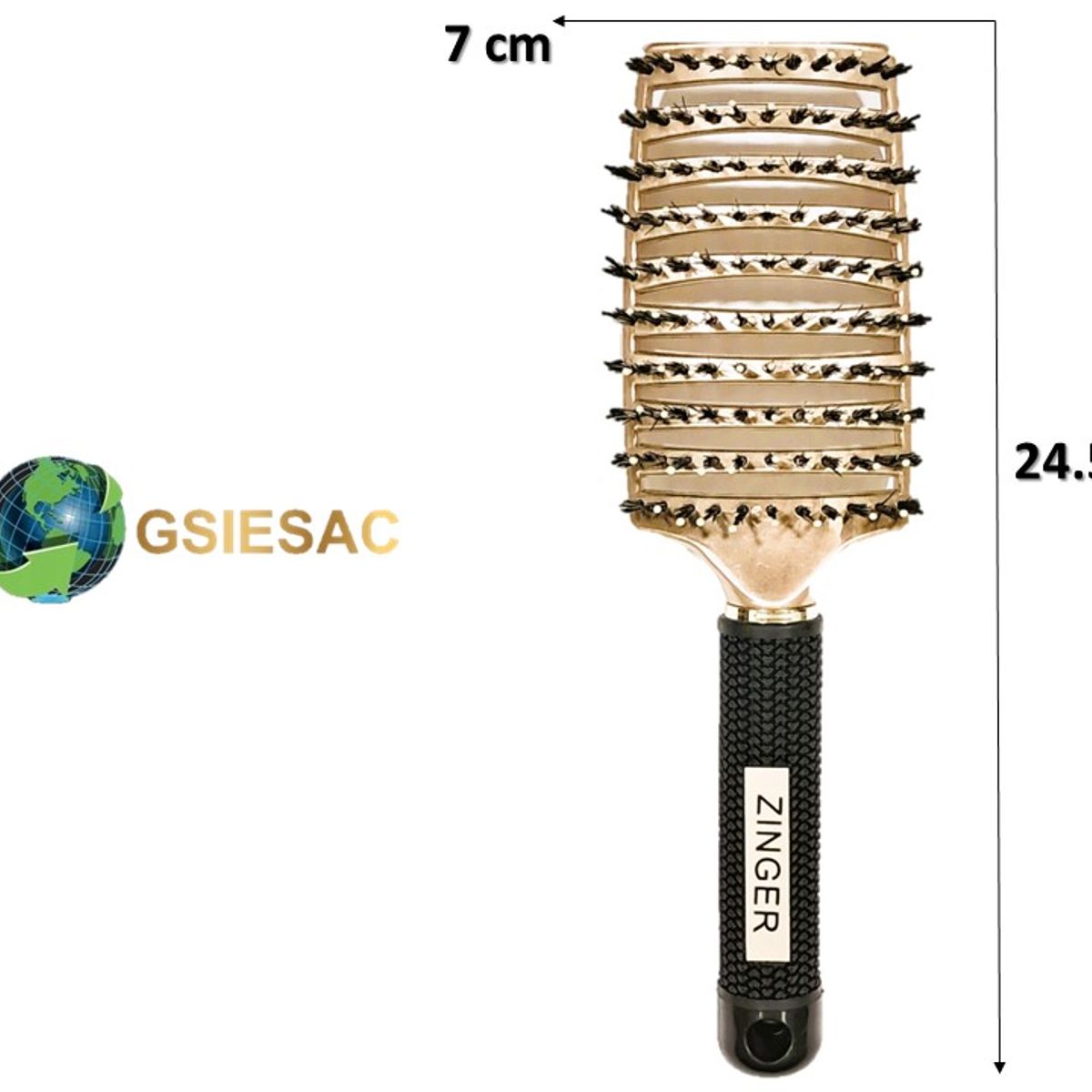 GENERICO - CEPILLO DESENREDANTE ESQUELETO DORADO ZINGER