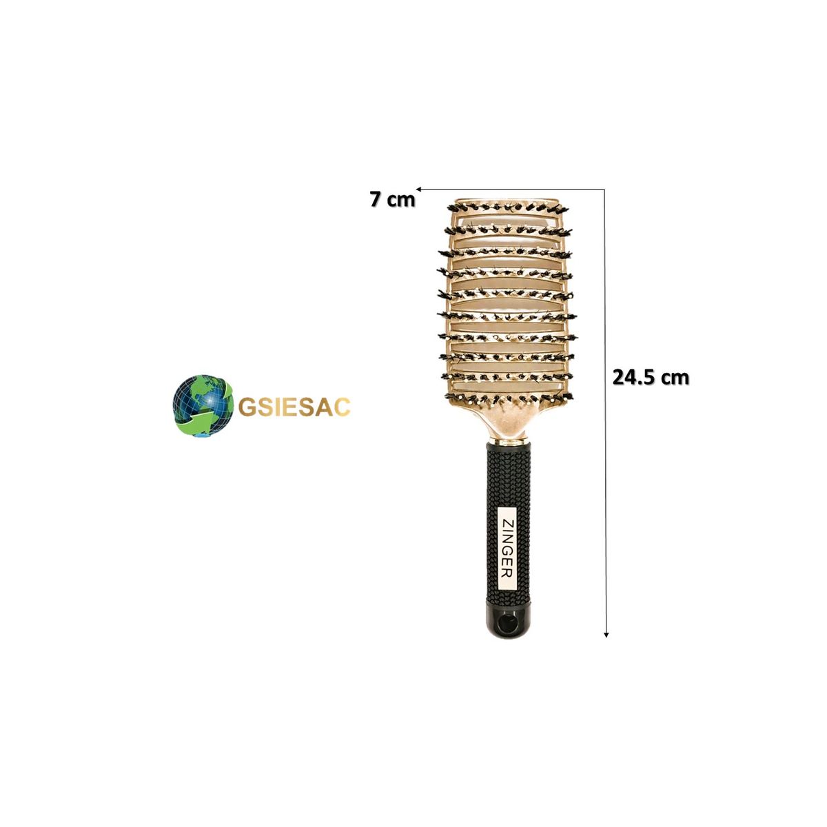 GENERICO - CEPILLO DESENREDANTE ESQUELETO DORADO ZINGER