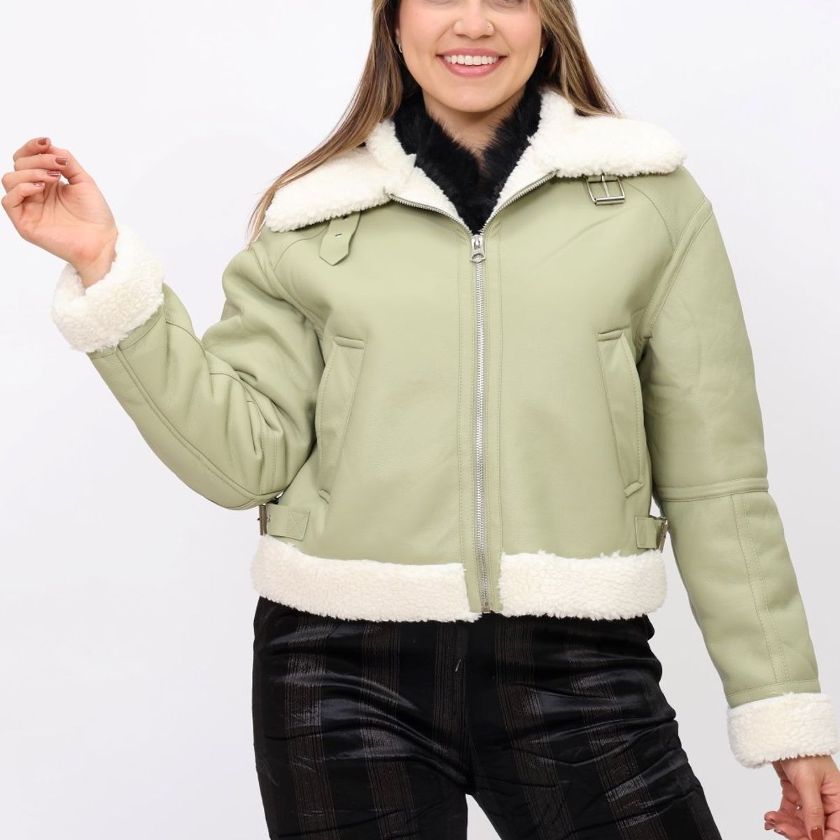 GENERICO - Casaca Casual Cazadora Mujer - Verde