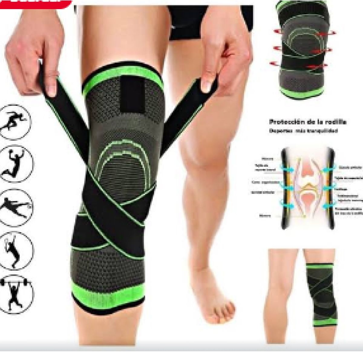 GENERICO - PACK 2 RODILLERAS DE COMPRESION