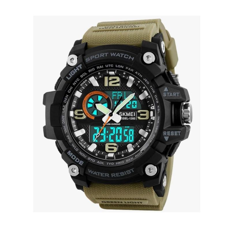 SKMEI - Reloj Sport Dual Timer 1283 Caqui