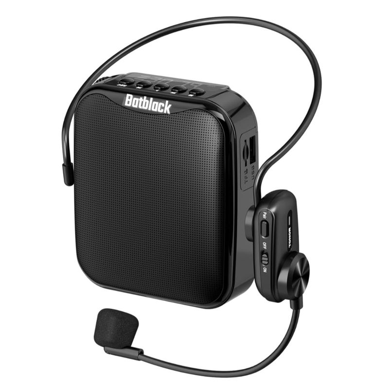 BATBLACK - Mini Amplificador de Voz Recargable Profesional Inalámbrico BT-V317