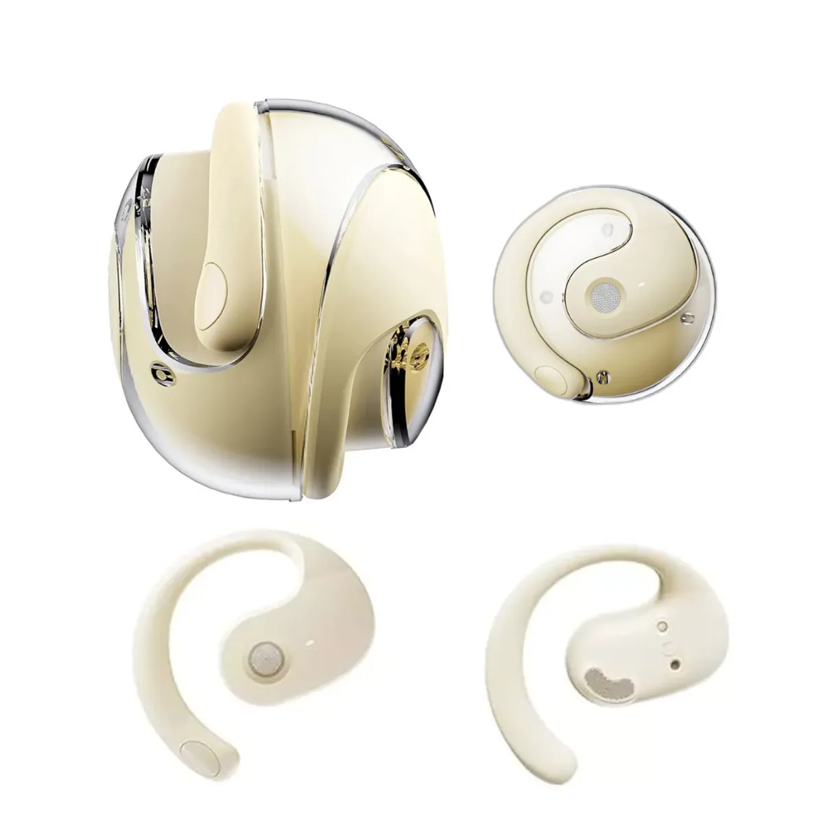 GENERICO - Audífonos Bluetooth OWS 31 Crema Sonido HD Comodidad y Baja Latencia