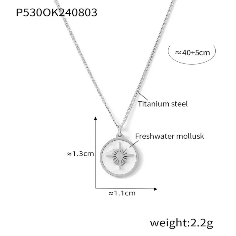 GENERICO - Collar para Mujer de Estilo Moderno y Simple en Acero Titanio