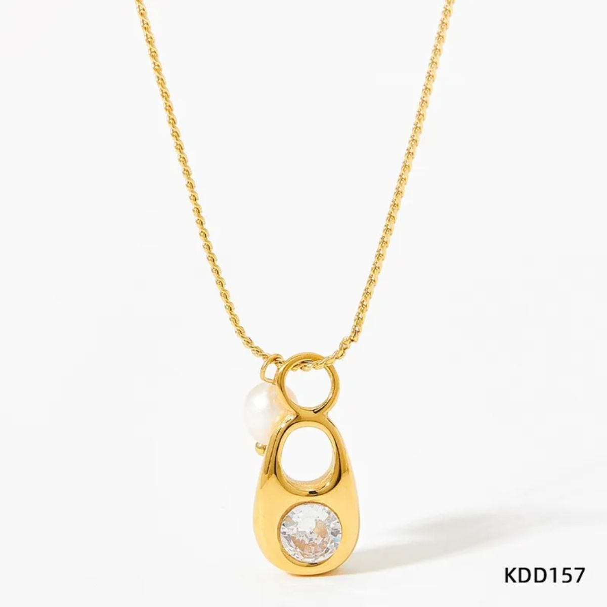 GENERICO - Collar para Mujer de Diseño Artístico Geométrico  con Circón