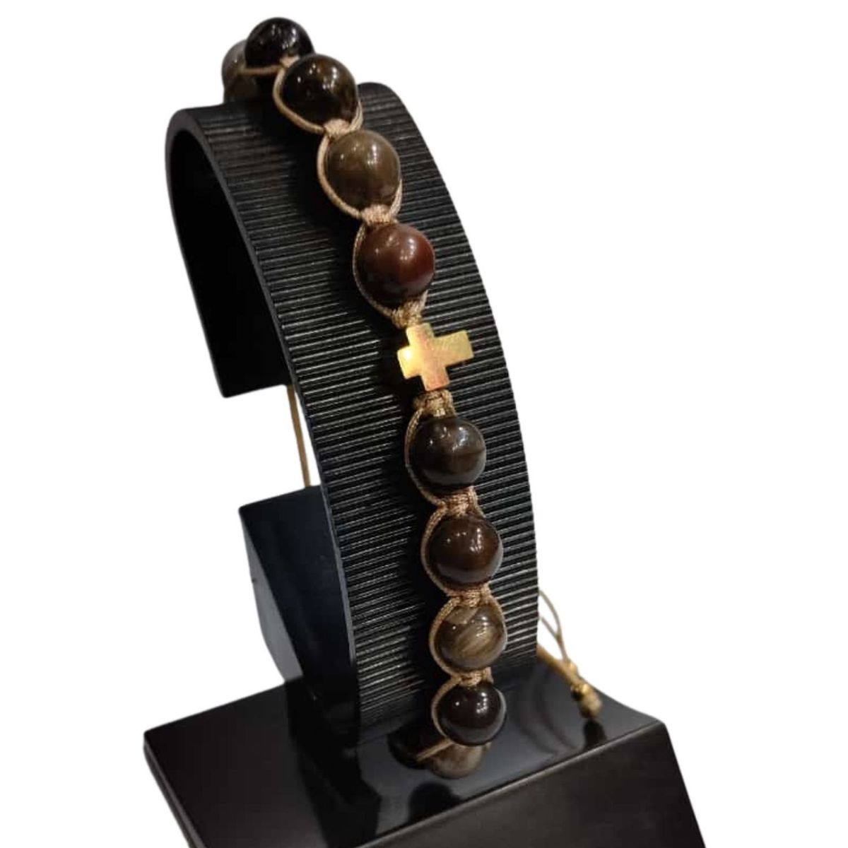 GENERICO - Pulsera Agatha con Cruz dorada