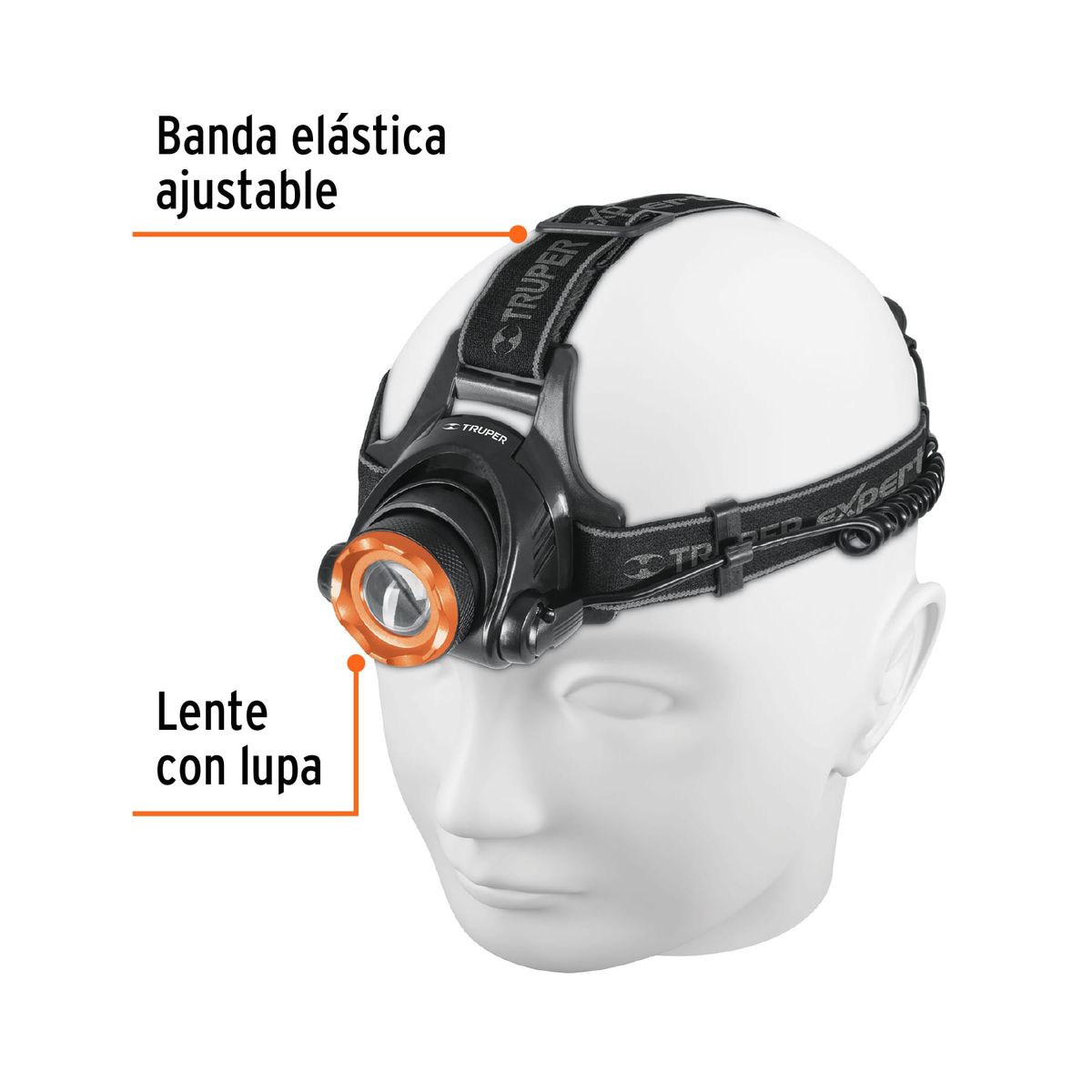 TRUPER - Linterna De Minero 1 LED 800 lm De 4 Pilas AA Truper