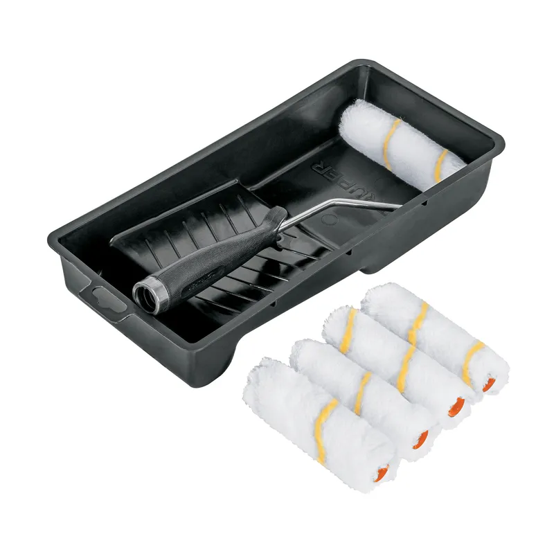 TRUPER - Kit para pintor + 5 rodillos de 4" + bandeja y maneral Truper