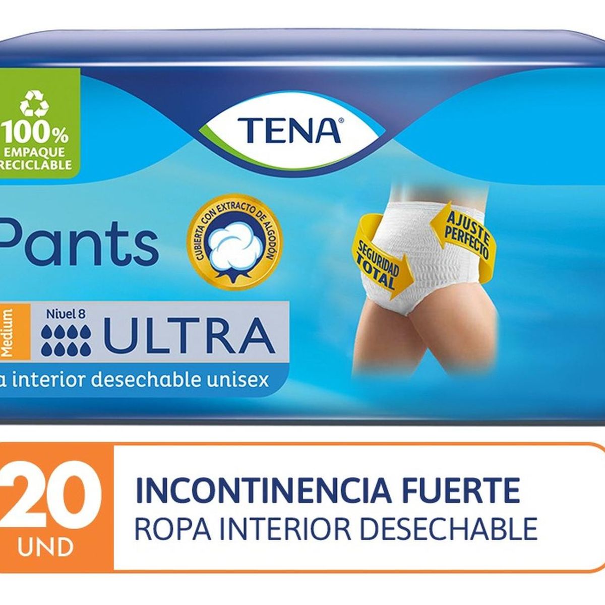 TENA - Pañal Tena Pants Ultra Medium 20 UN