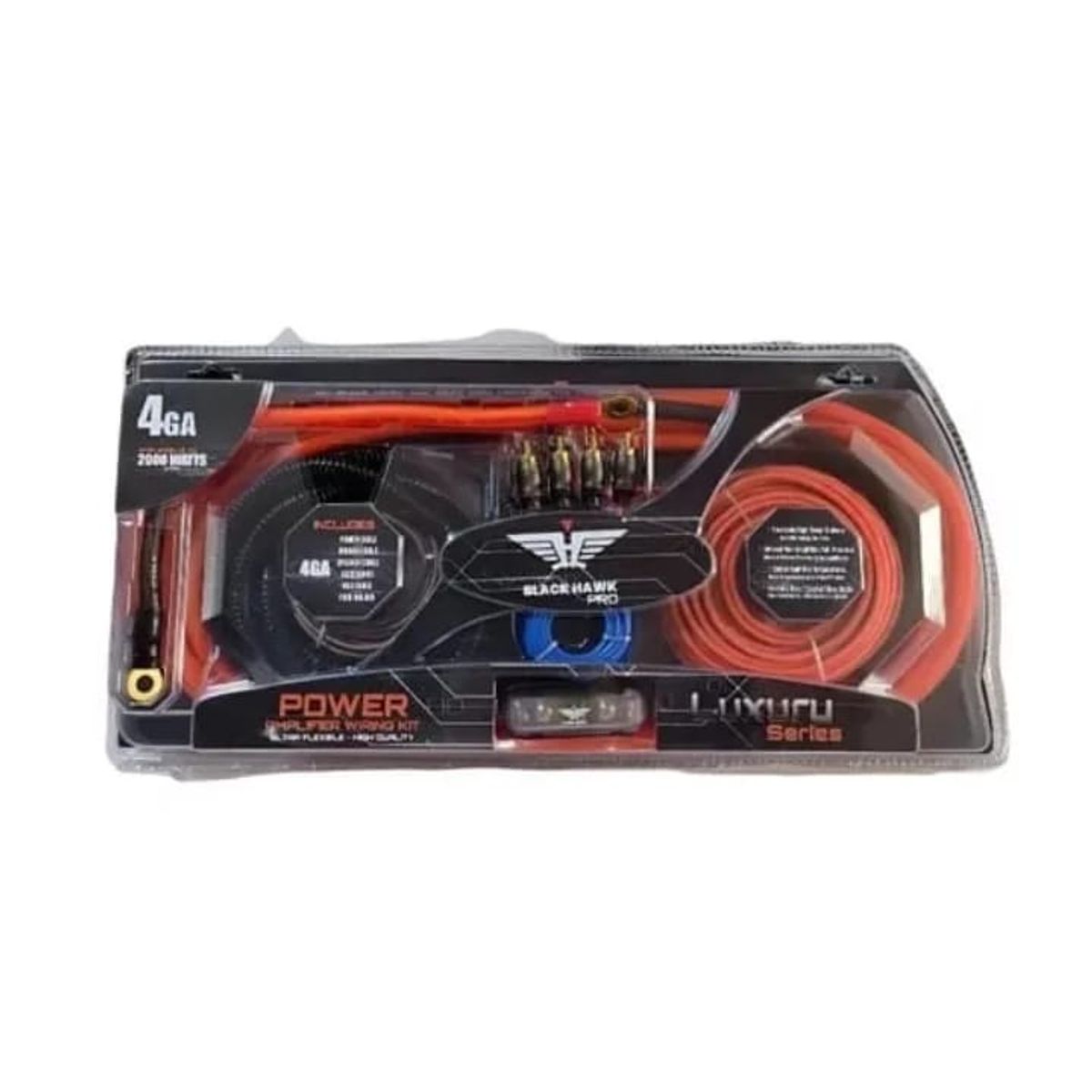 BLACK HAWK - Kit De Cable Para Amplificador - Calibre 4 Black Hawk
