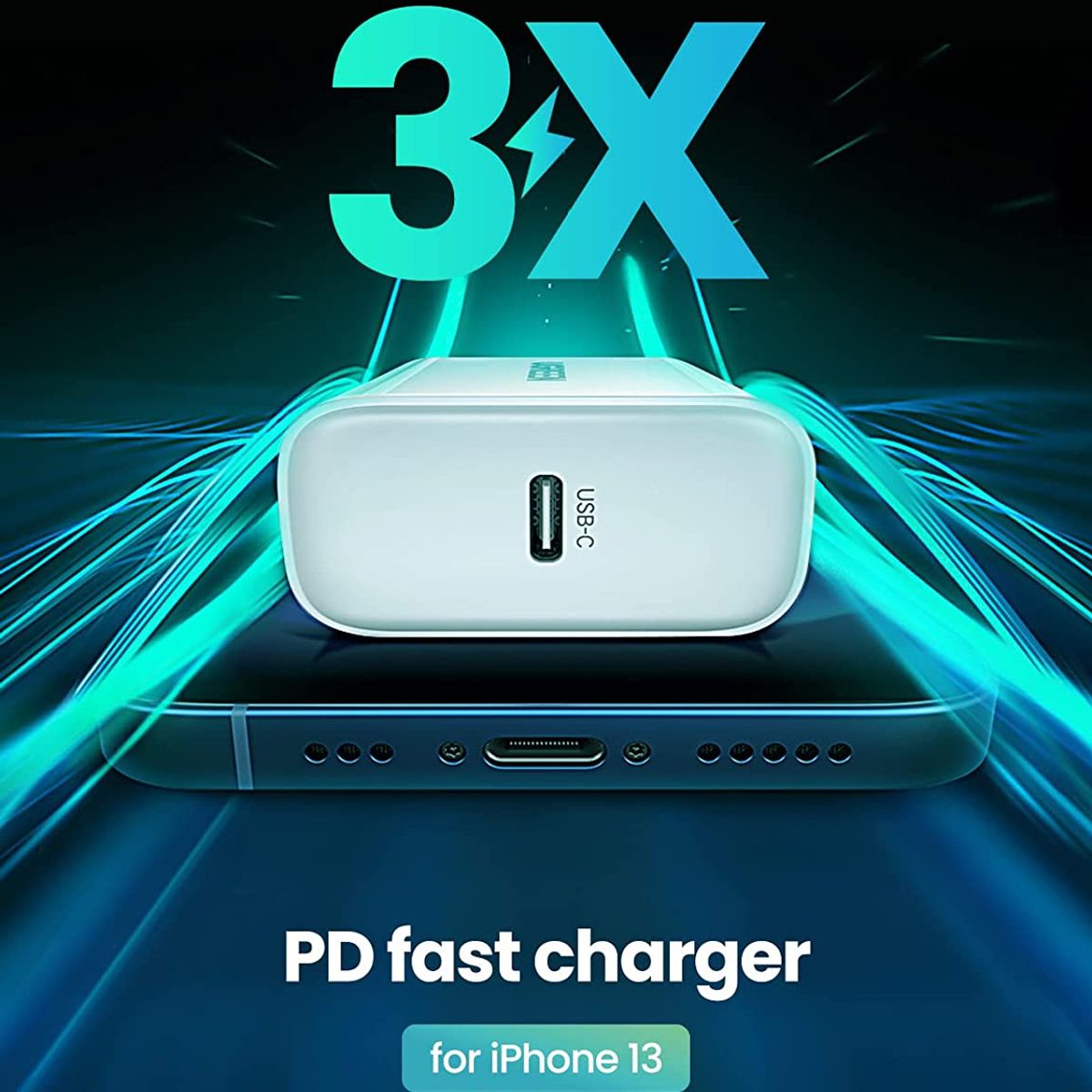 UGREEN - Ugreen 70226 Cargador Carga Rápida 20w Usb C Patas Plegables