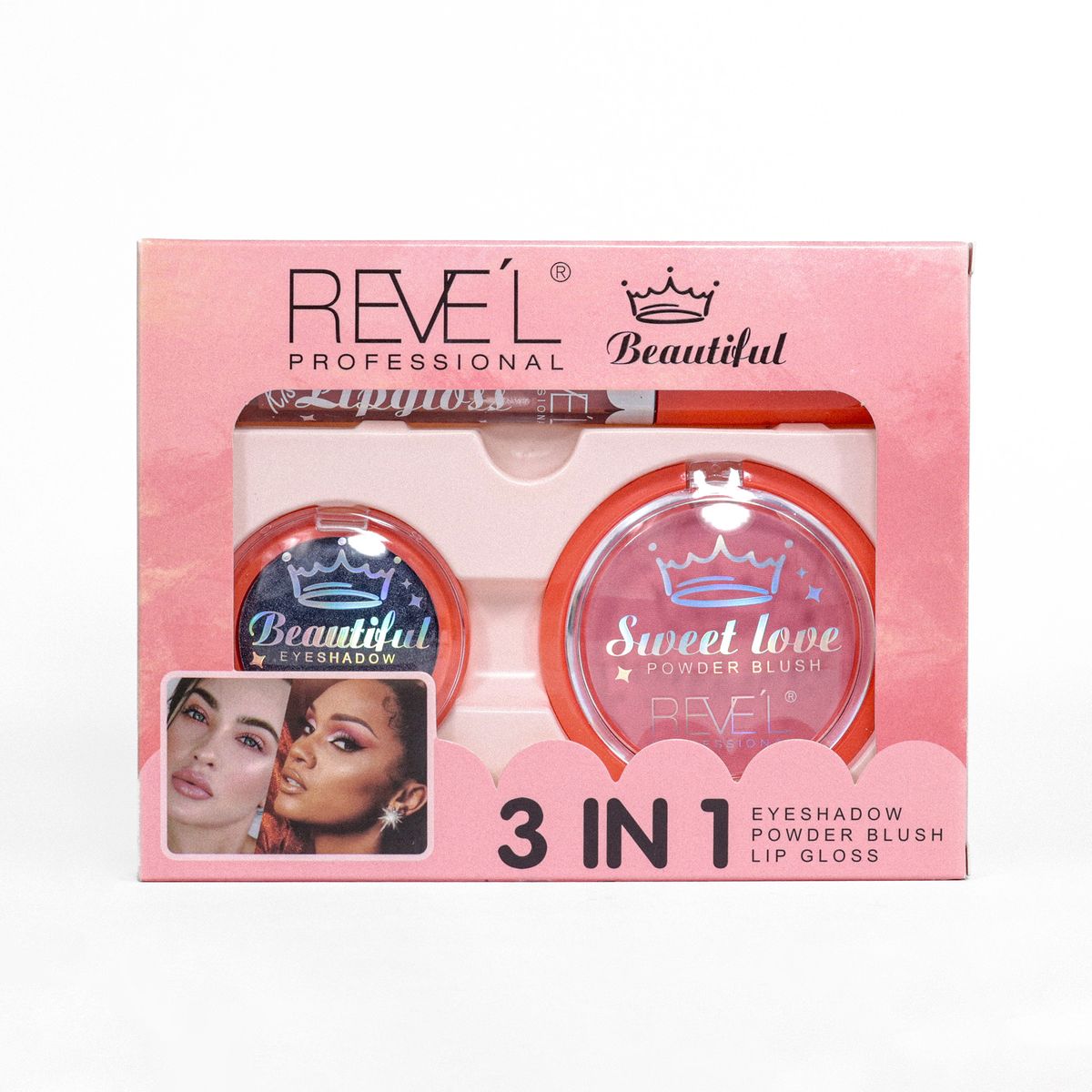 REVE'L PROFESSIONAL - 3 EN 1 SET MAQUILLAJE BEAUTIFUL TONO 1