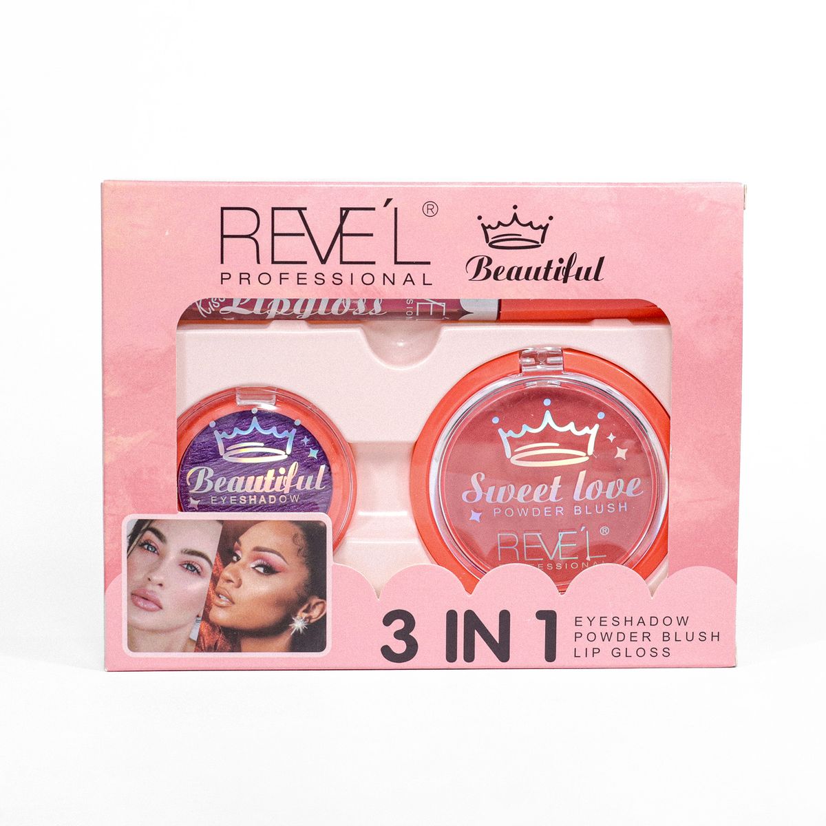 REVE'L PROFESSIONAL - 3 EN 1 SET MAQUILLAJE BEAUTIFUL TONO 4