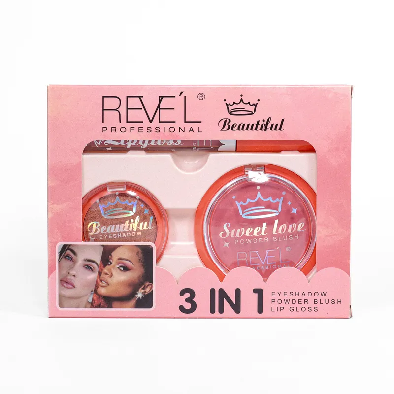 REVE'L PROFESSIONAL - 3 EN 1 SET MAQUILLAJE BEAUTIFUL TONO 2