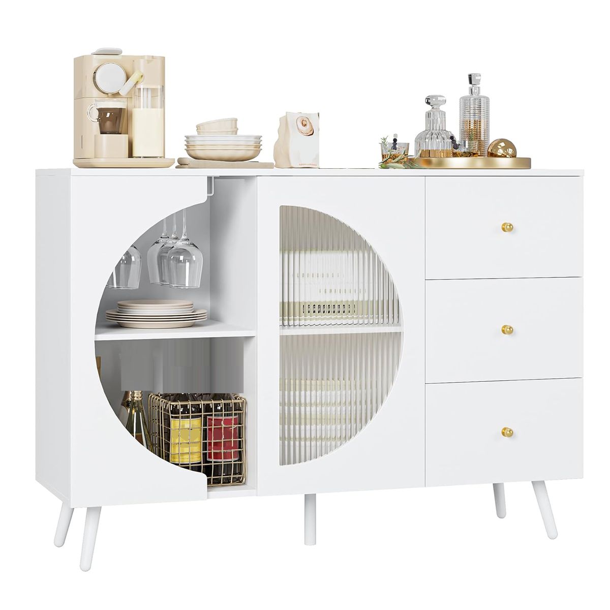 DIBA MUEBLES - Mueble Vitrina Aparador Pazya Blanco DIBA Muebles