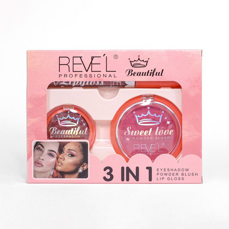 REVE'L PROFESSIONAL - 3 EN 1 SET MAQUILLAJE BEAUTIFUL TONO 6