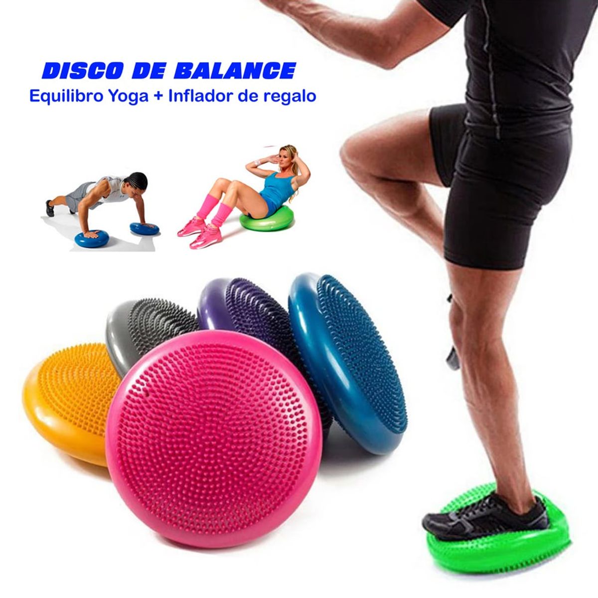 HOLGU - Disco de Balance - Equilibrio Yoga  Inflador importado