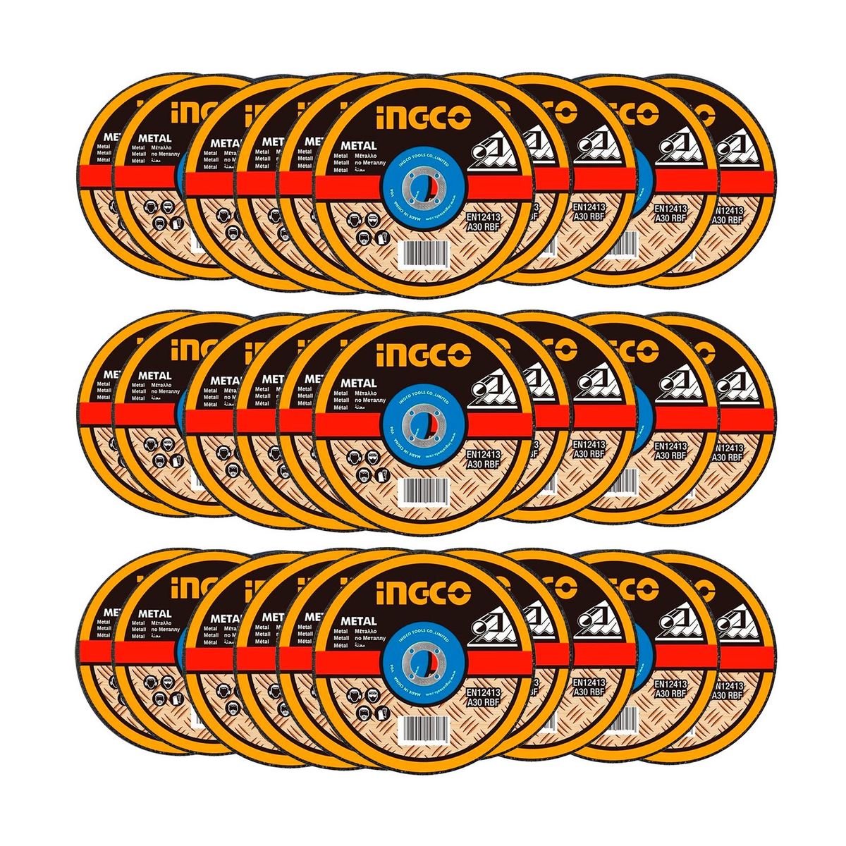 INGCO TOOLS - DISCO INGCO CORTE METAL 4 ½ AMOLADORA ESMERIL X30 UNIDADES