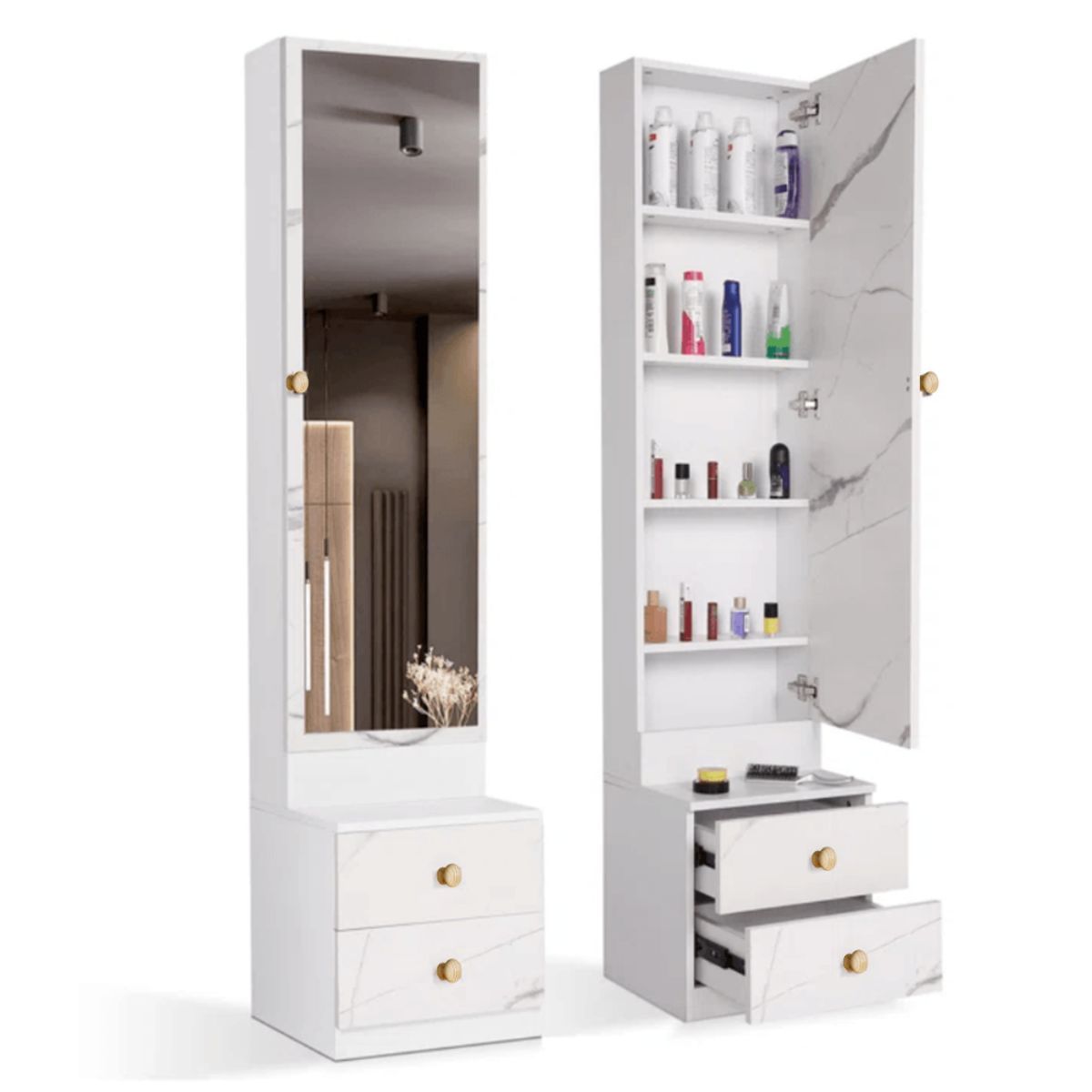 GENERICO - Tocador con Espejo Sara Blanco Petrox Home