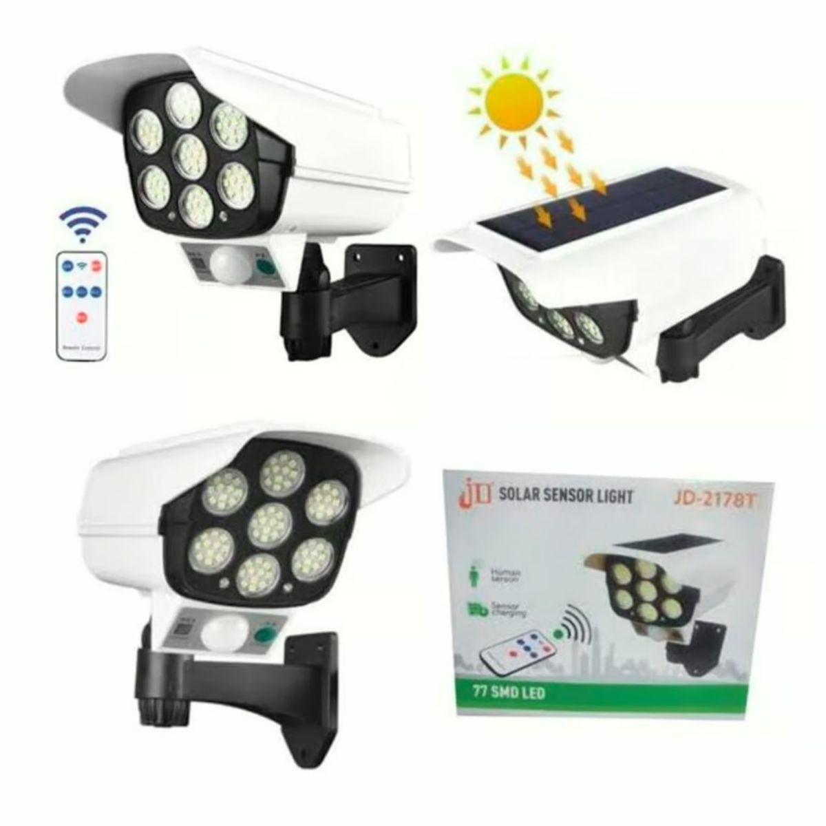 GENERICO - Lampara Solar Tipo Cámara con Sensor a Control