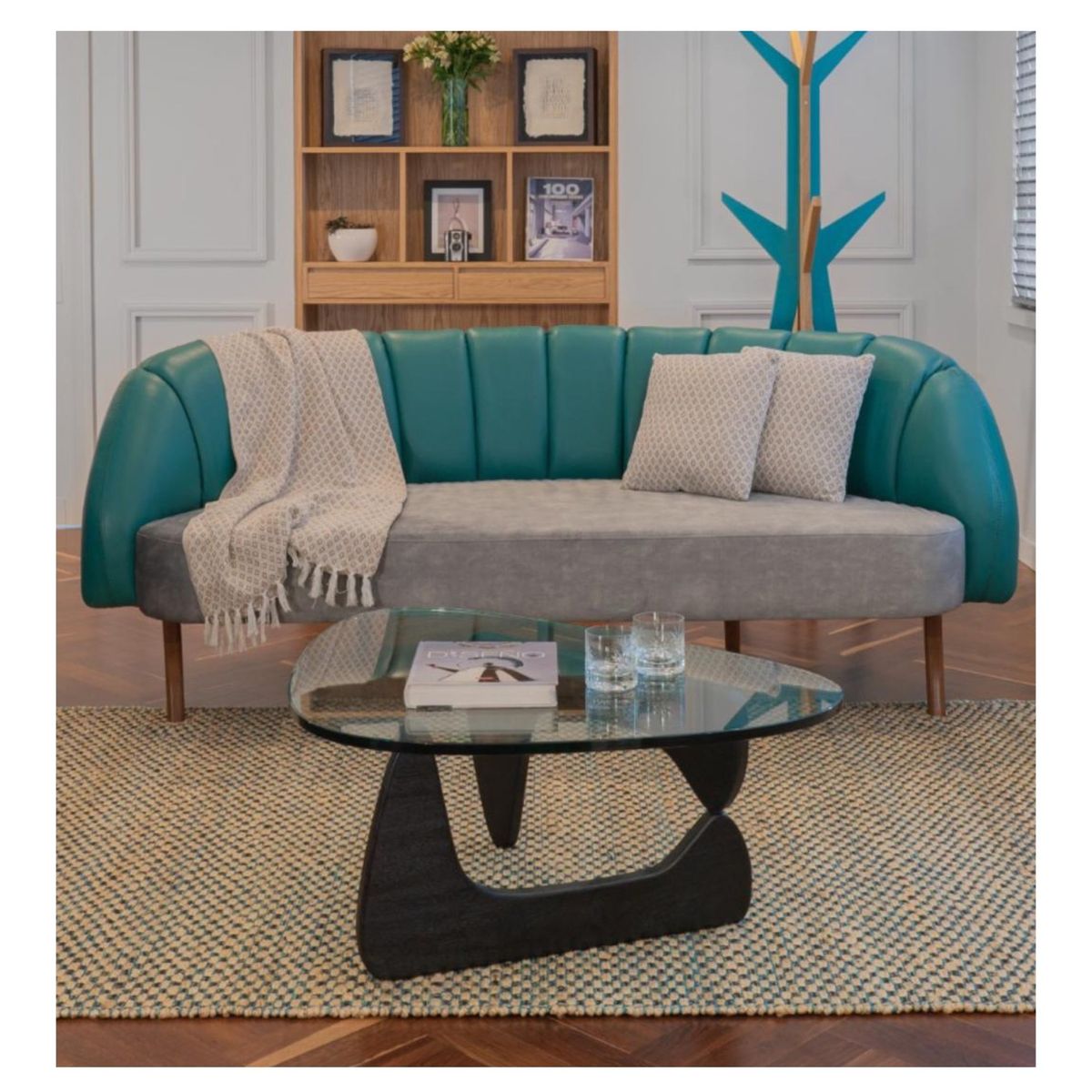 GENERICO - Alfombra  Yute Chese IC-14531 Azul  280 x 365 cm