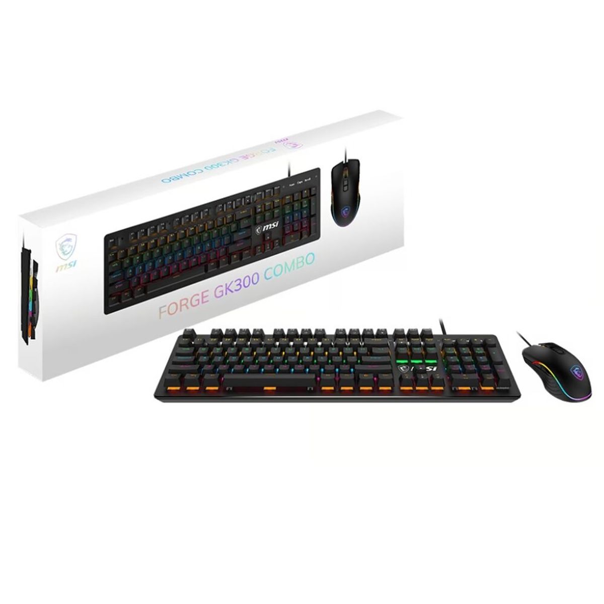 MSI - COMBO MSI FORCE GK300 BLUE US GAMING TECLADO + MOUSE KEYBOARD USB