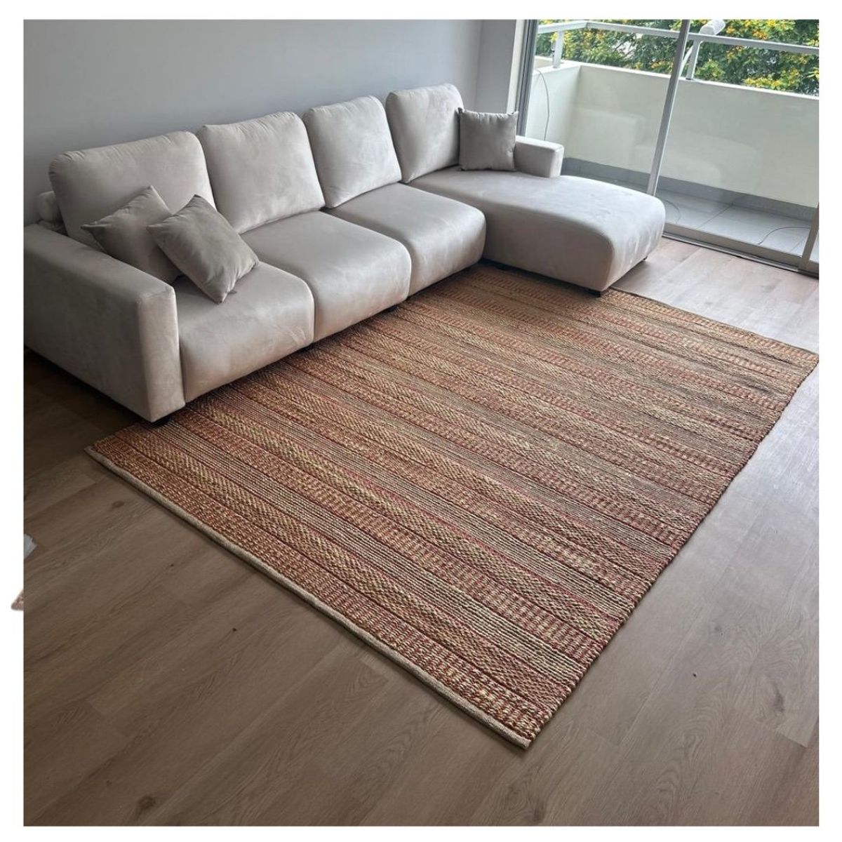 GENERICO - Alfombra  Yute Sakanda IC-15112 Naranja 280 x 365 cm