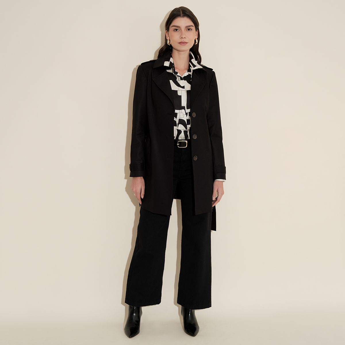CAMILA VIALI - Camila Viali Trench Coat Negro