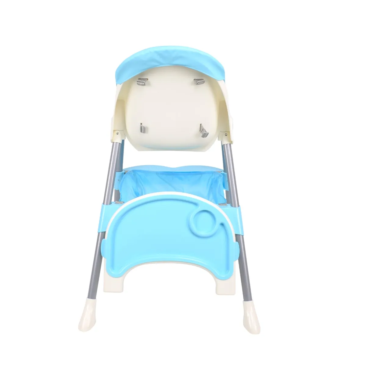BABY KITS - Silla de Comer Baby Kits Plegable Doble bandeja STEPS Celest