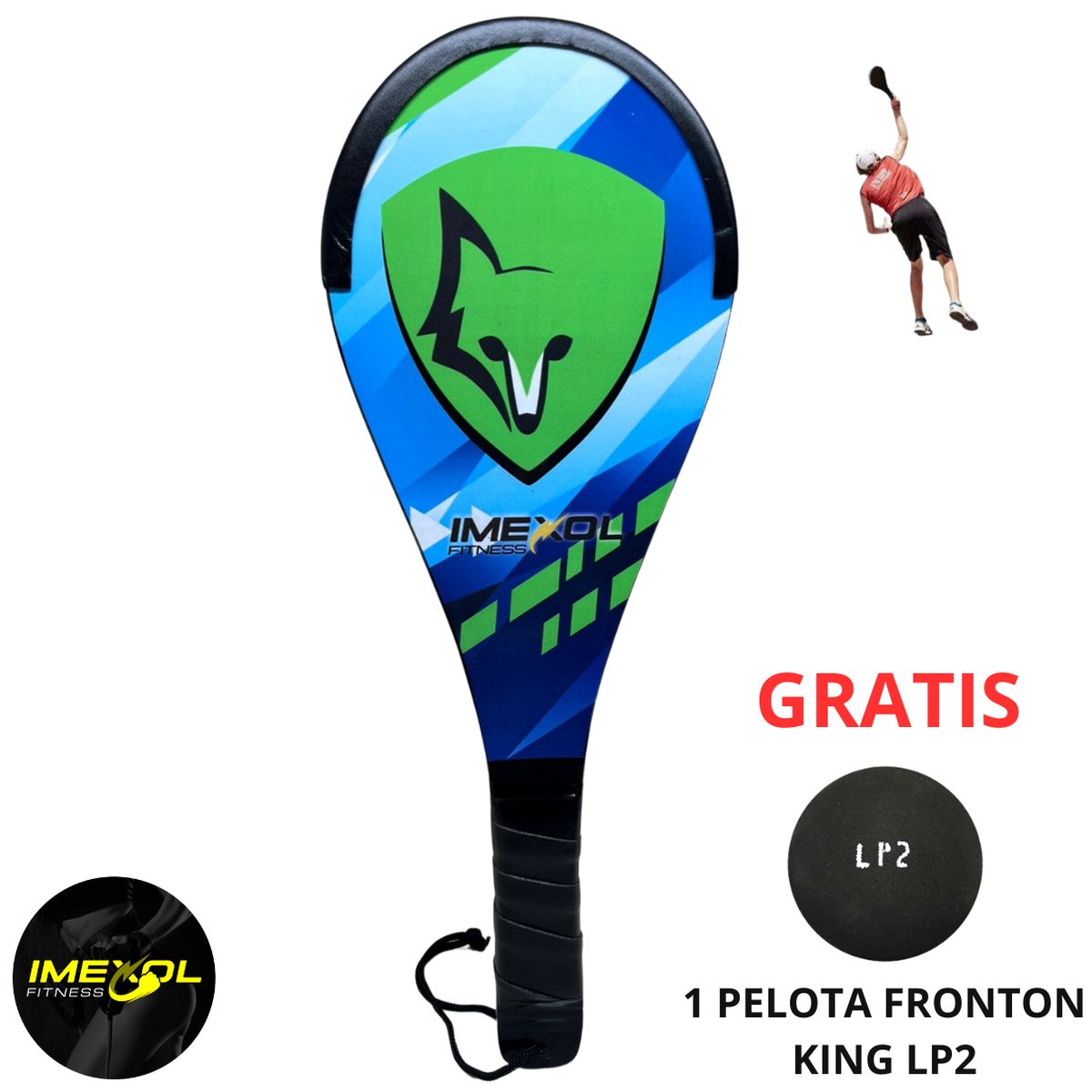 GENERICO - FRONTON LIVIANA (1raqueta)  + 1 pelota king fronton GRATIS