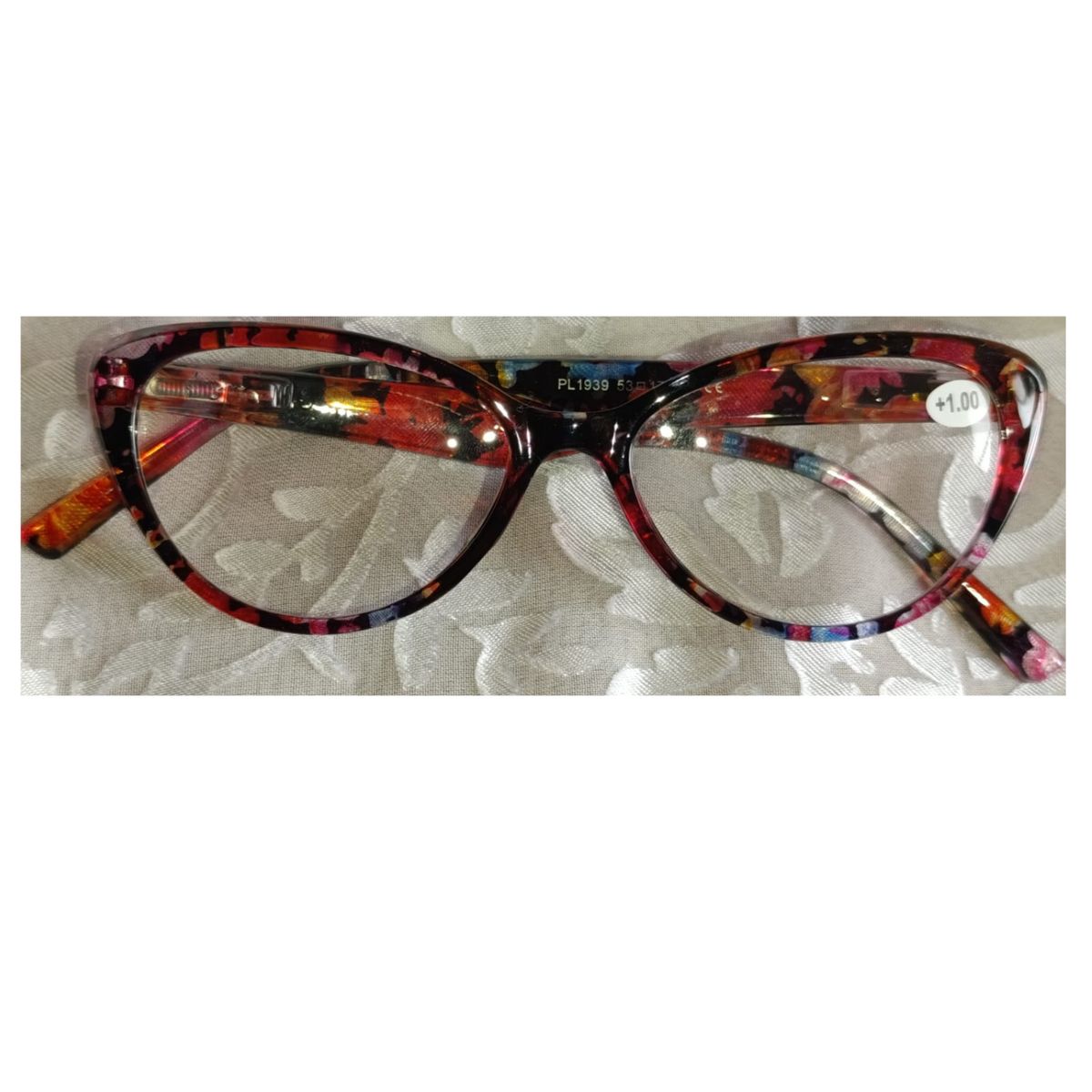 GENERICO - Montura de Lentes con Medida Lente de Gato +1 PL1939 Tornasolado