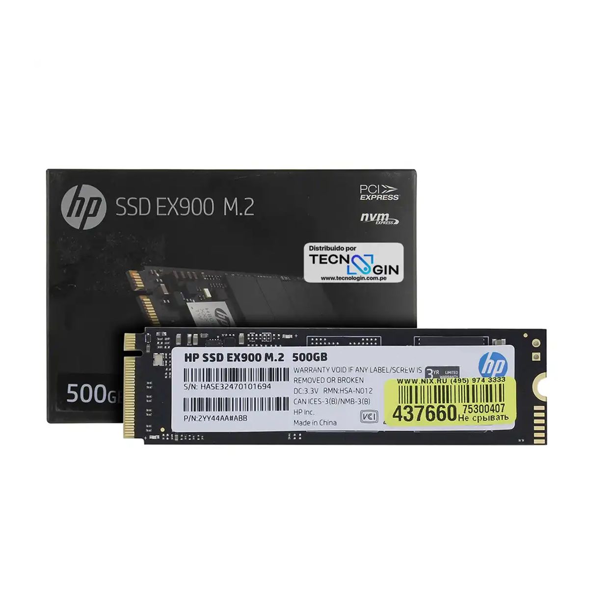 HP - UNIDAD ESTADO SOLIDO HP EX900 M.2 DE 500GB PLCE 3X4 P/N: 2YY44AA