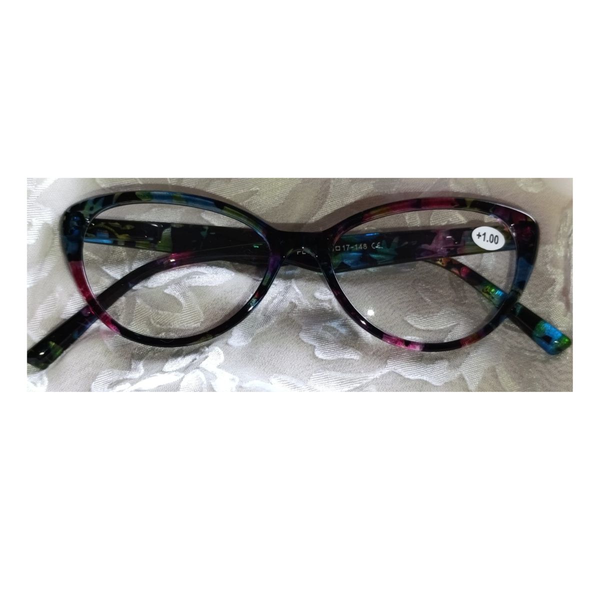 GENERICO - Montura de Lentes con Medida Lente de Gato +1 PL1939 Tropical