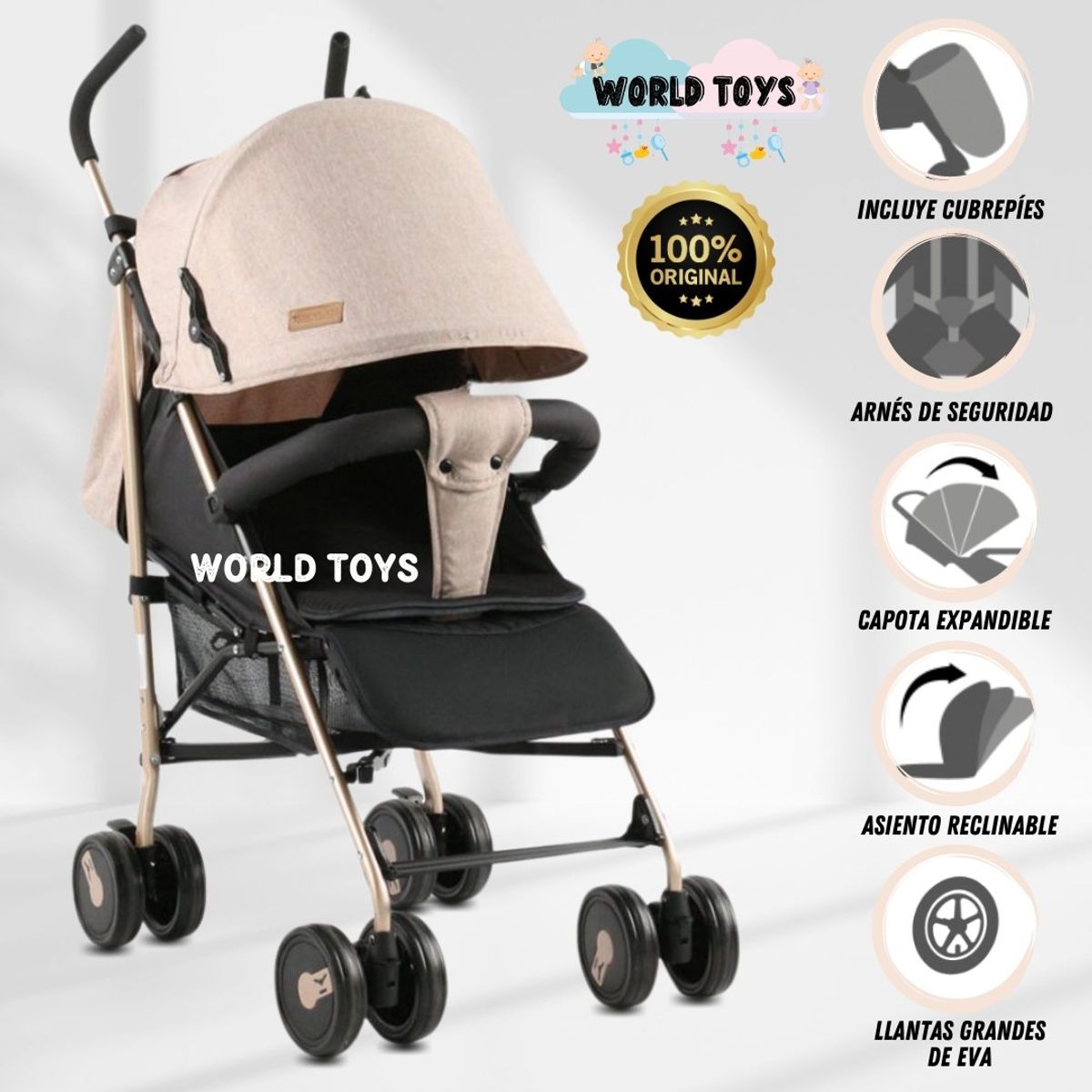 Baby - Coche Bastón «COCKBURN» Beige