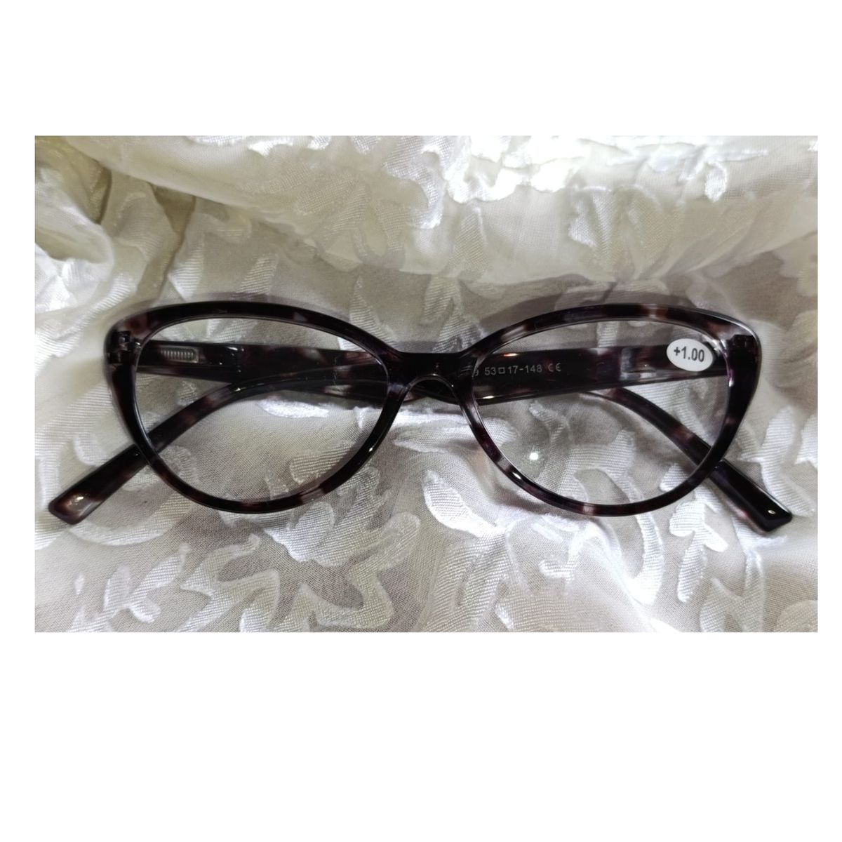 GENERICO - Montura de Lentes con Medida Lente de Gato +1 PL1939 Gris