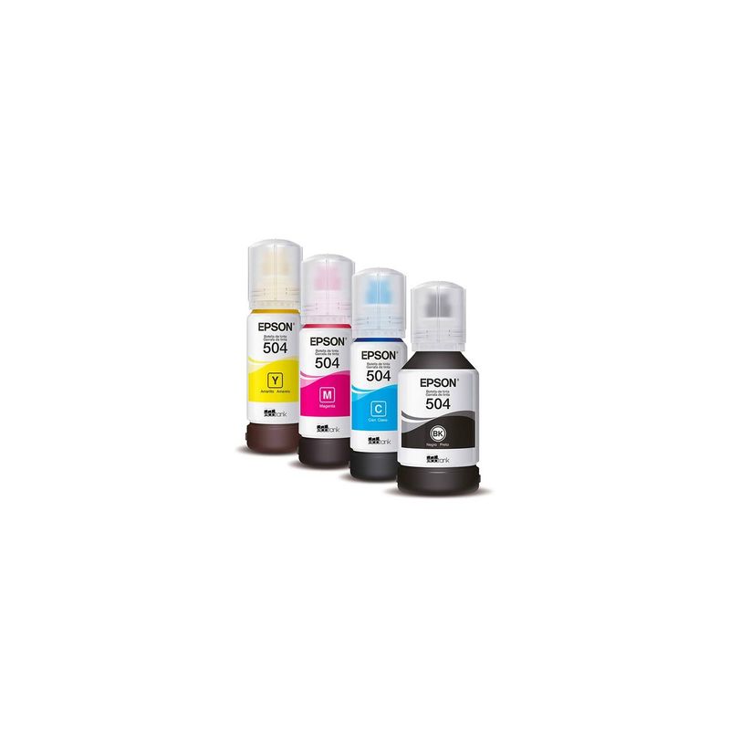 EPSON - Tinta T504 Paquete de 4 unid  Amarillo Cian Magenta Negro Caja