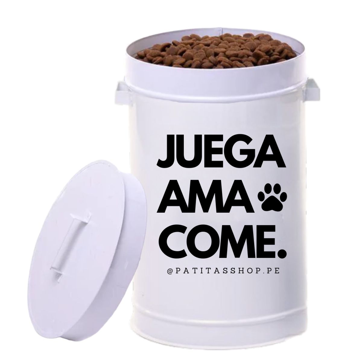 GENERICO - Contenedor de alimentos para Perros y Gatos JUEGA AMA COME