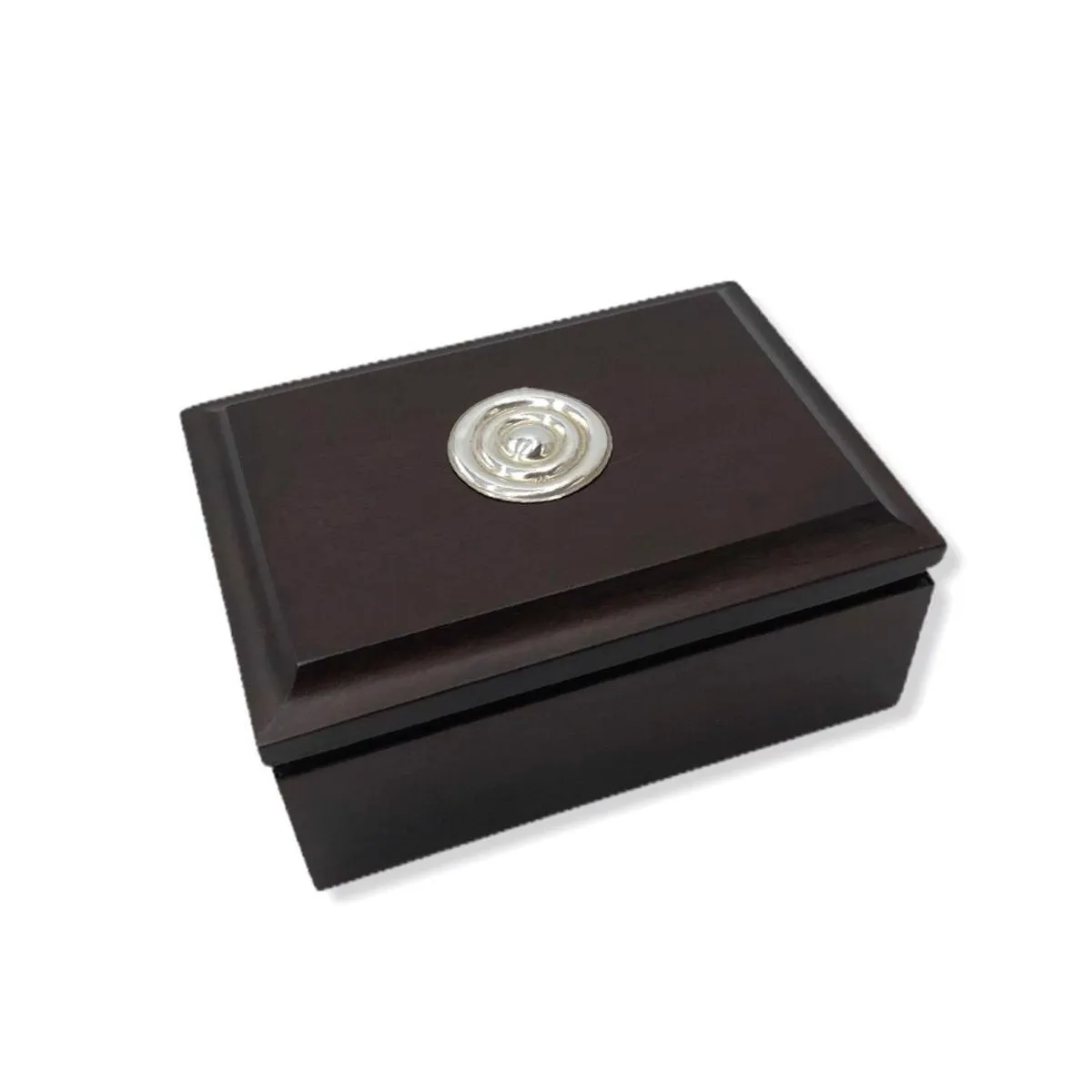 ARGENTARIA - Cofre Bisagra Espiral - Plata y Madera