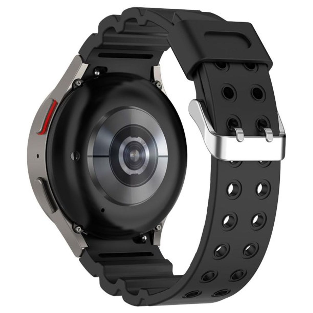 GENERICO - Correa Silicona con Relieve para Samsung Watch 7 - Negro