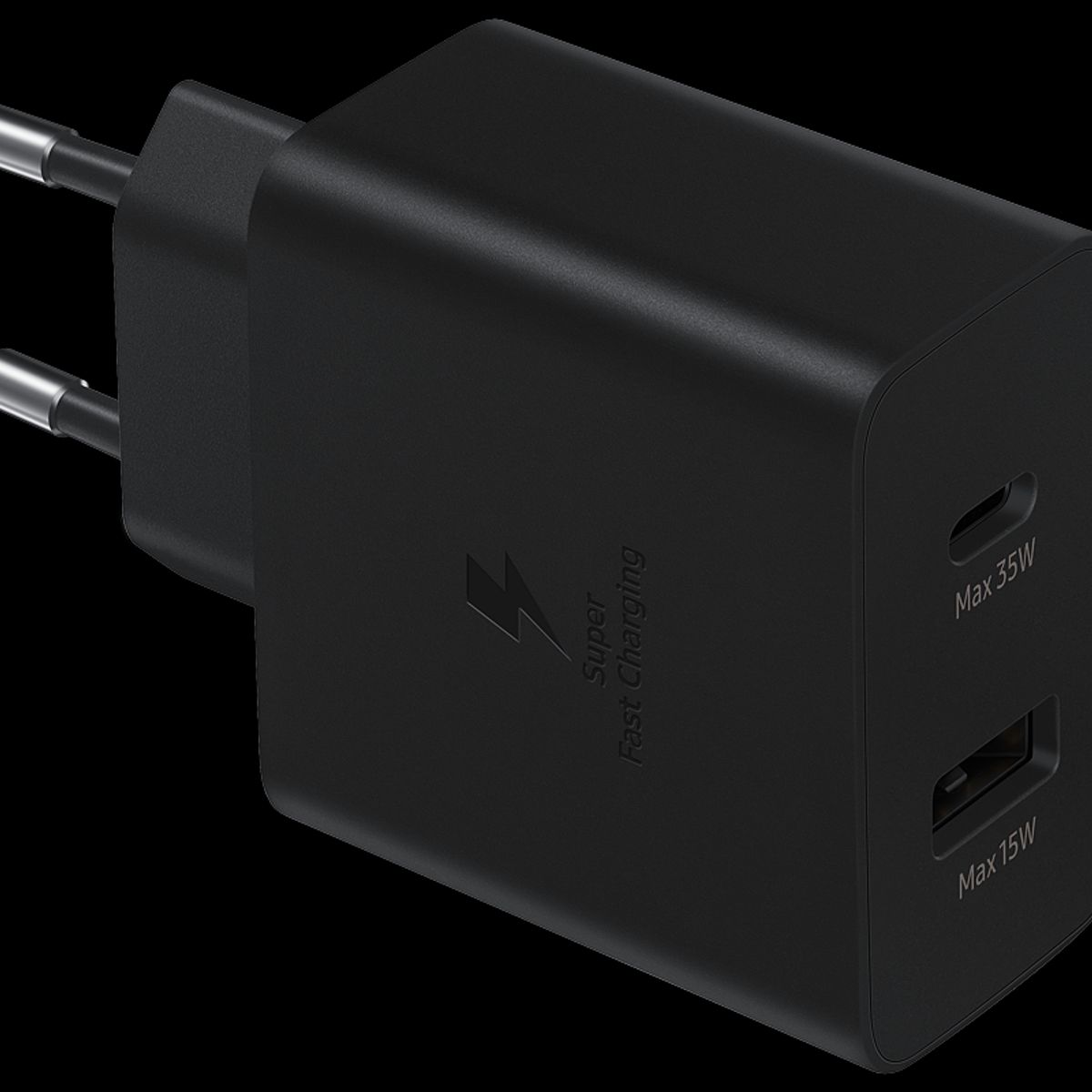 SAMSUNG - Cargador Samsung De Carga Rápida 35W Duo Sin Cable Negro