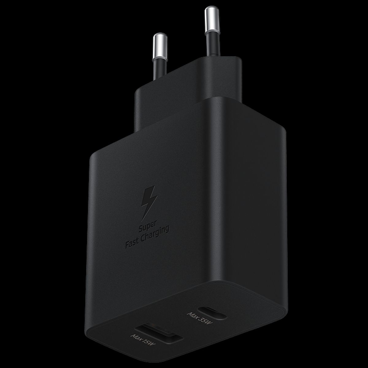 SAMSUNG - Cargador Samsung De Carga Rápida 35W Duo Sin Cable Negro