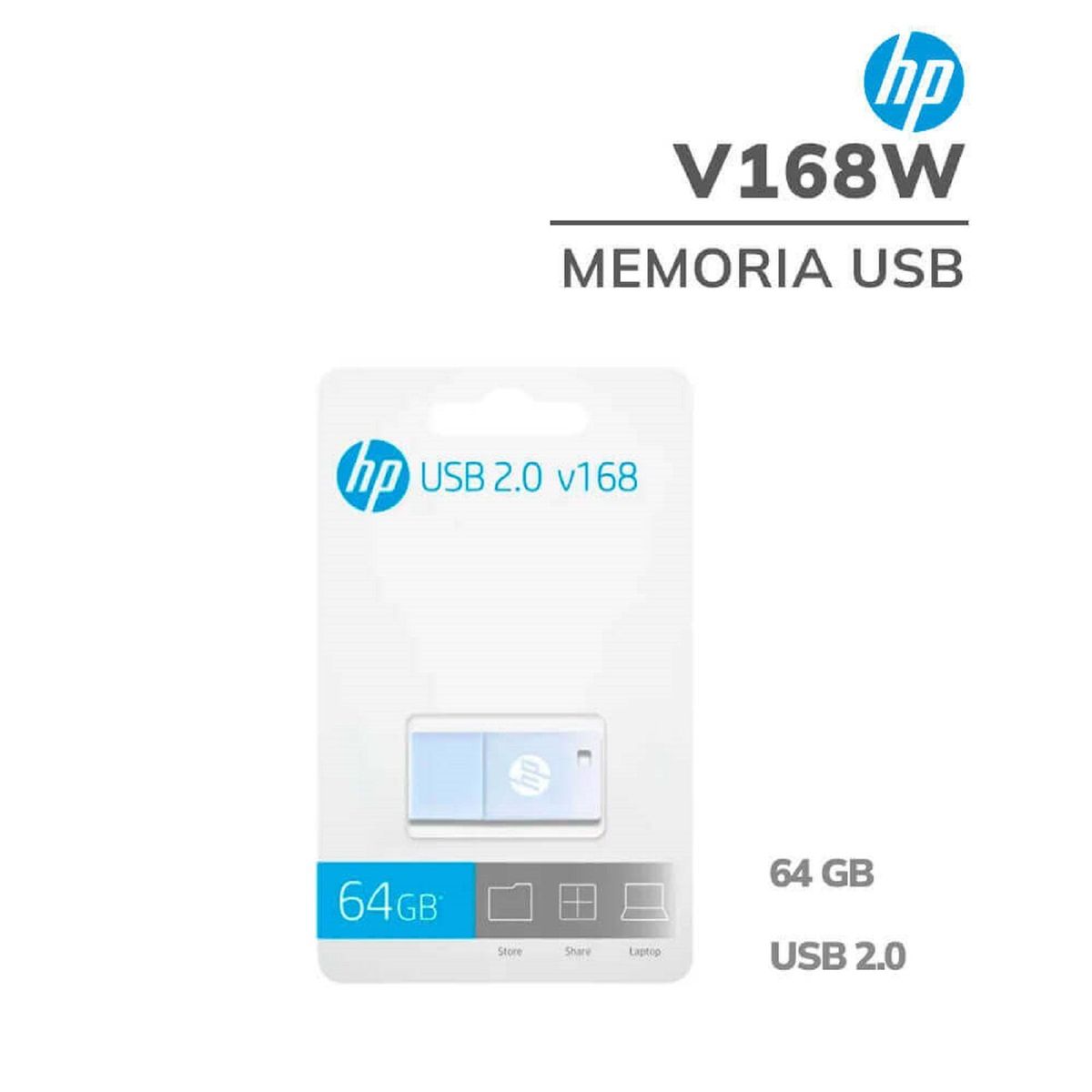 HP - Memoria Hp Blue Usb 2.0 V168w 64gb