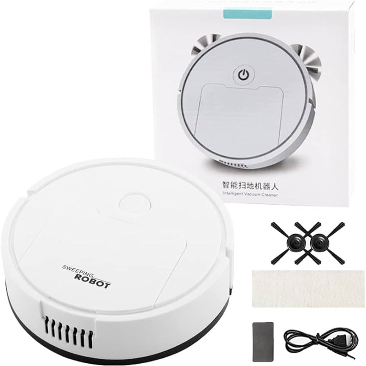 GENERICO - Robot Aspirador Barredor 3 en 1 Smart Sweep Aspirador Ultravioleta