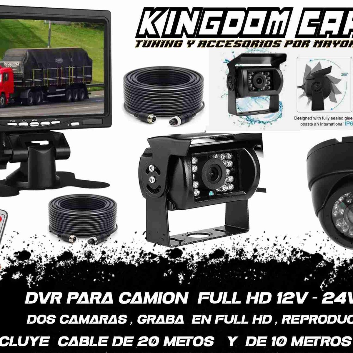 LUX - CAMARA PARA CAMION DVR FULL HD CON PANTALLA 7